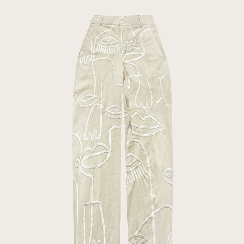 .Maison Les Ènervès Linen Siam Pants - Ivory - Picture 3 of 3
